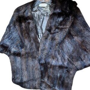 Vintage Natural Mink Fur Shawl or Bolero